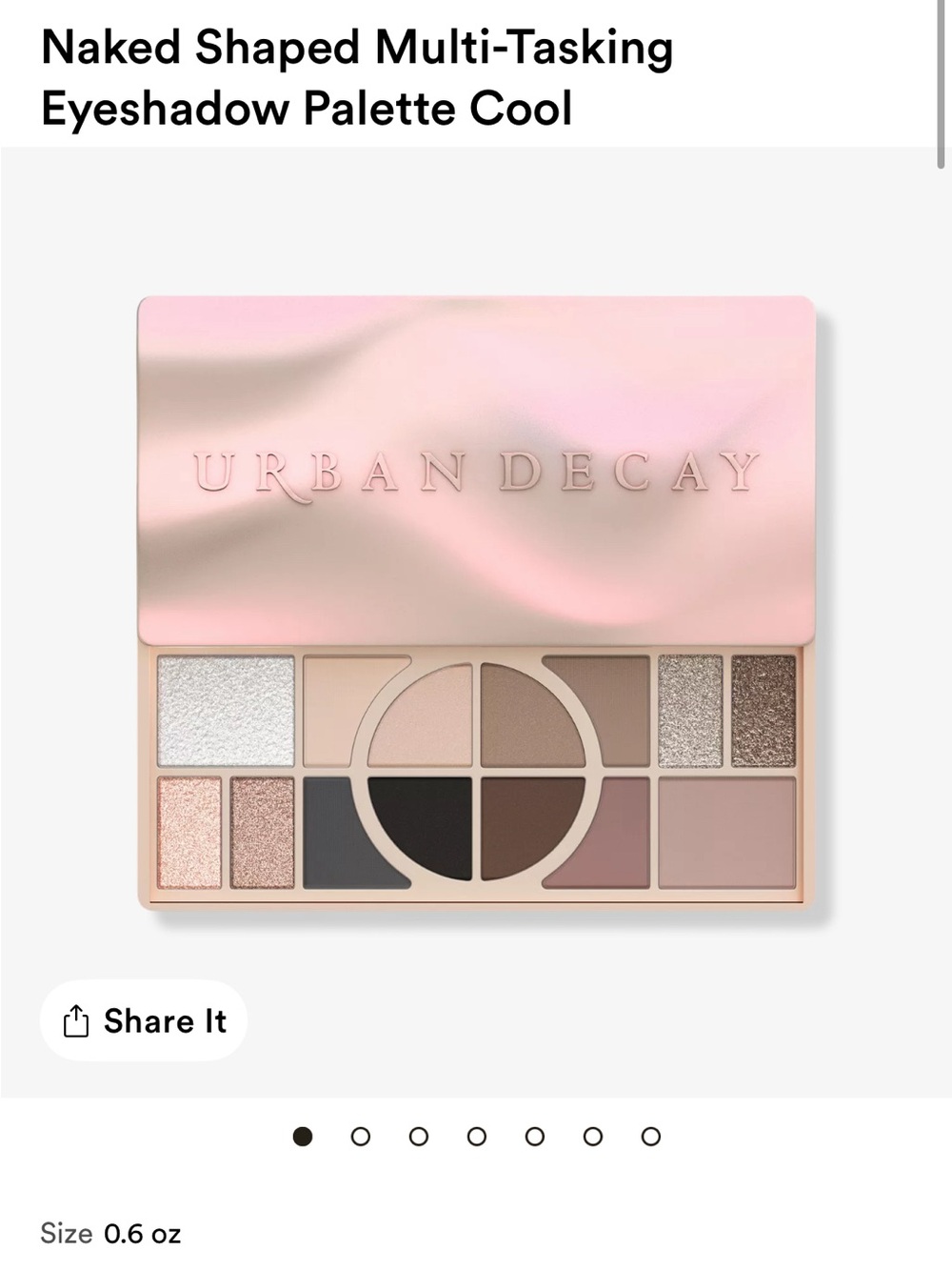 Urban Decay Naked Shaped Multi-Tasking Eyeshadow Palette - Cool NWOT